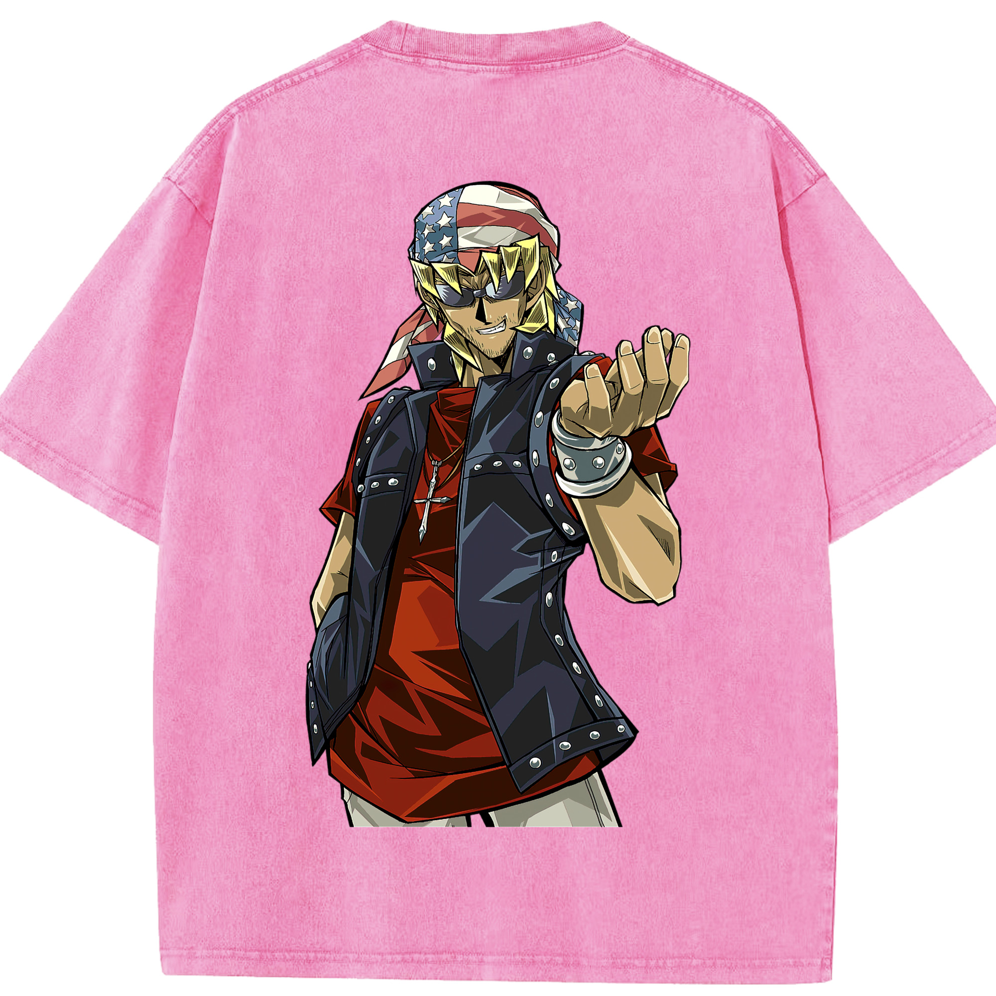 （画像用） 遊☆戯☆王 Yu-Gi-Oh! 綿100% ヴィンテージ風 半袖Tシャツ（背面プリント）